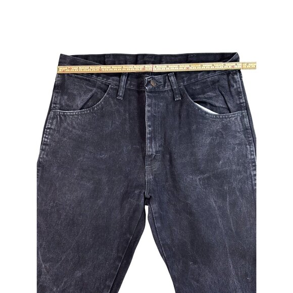 Rustler Mens Black Denim Jeans 34x30 Straight Leg 100% Cotton Made In Nicaragua - Picture 8 of 10